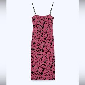 Zara Black and Pink Backless Dress